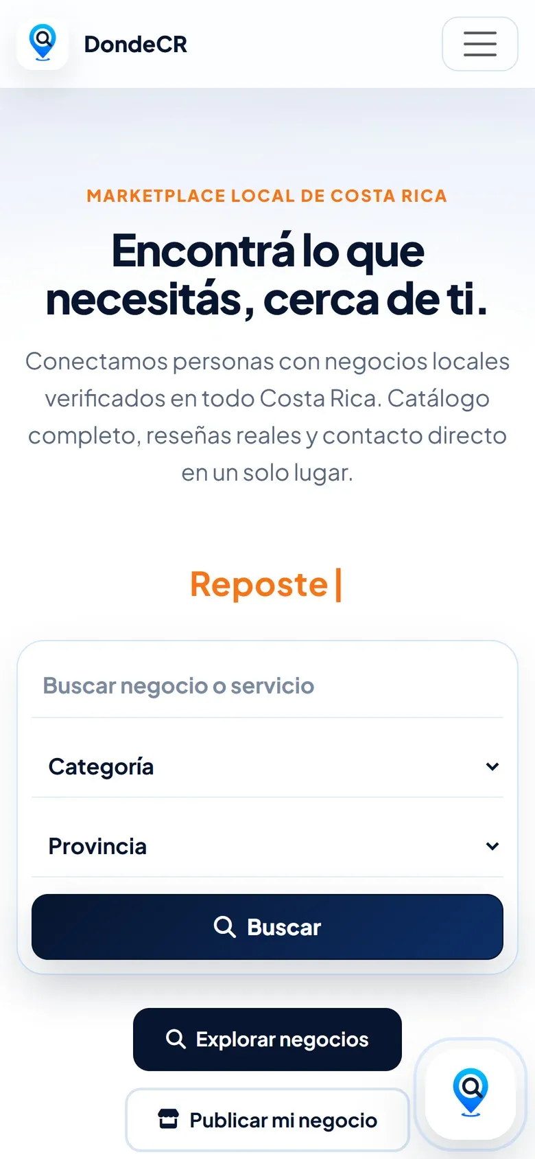 DondeCR en móvil